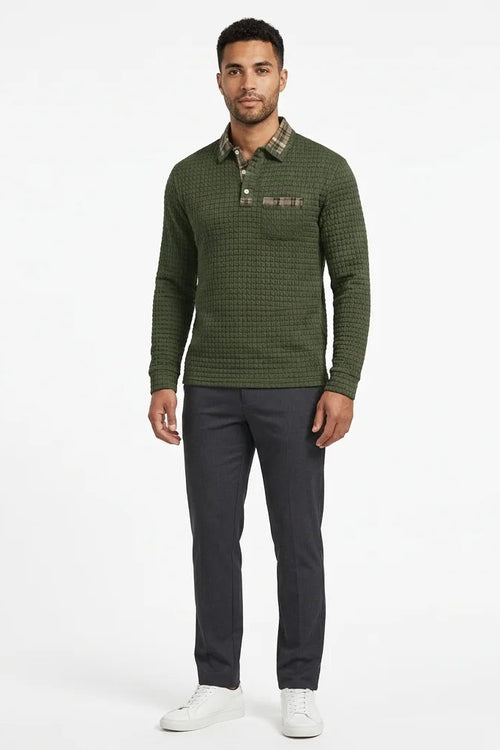 Men’s Long Sleeve Casual Polo
