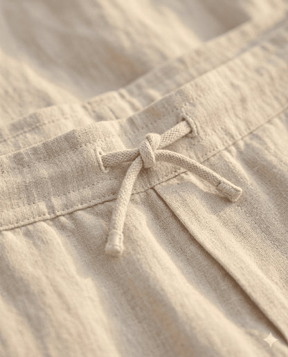Men’s Casual Set – Henley Long Sleeve & Elastic Waist Trousers