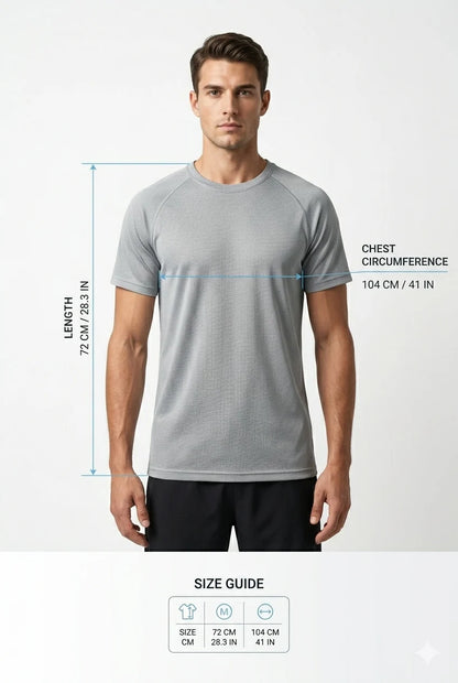 Men’s 4-Colour Ultra-Light Quick-Dry Round Neck T-Shirts