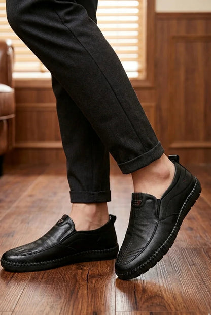 Men’s PU Leather Loafers – Casual Slip-On Comfort