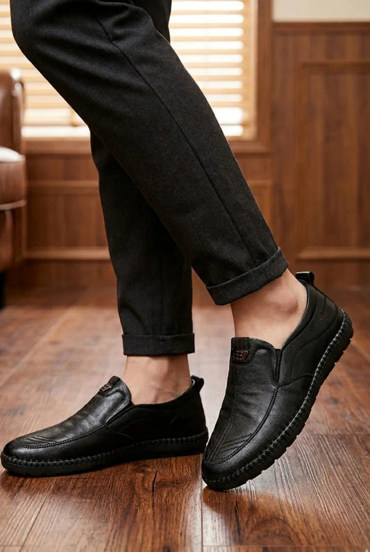 Men’s PU Leather Loafers – Casual Slip-On Comfort