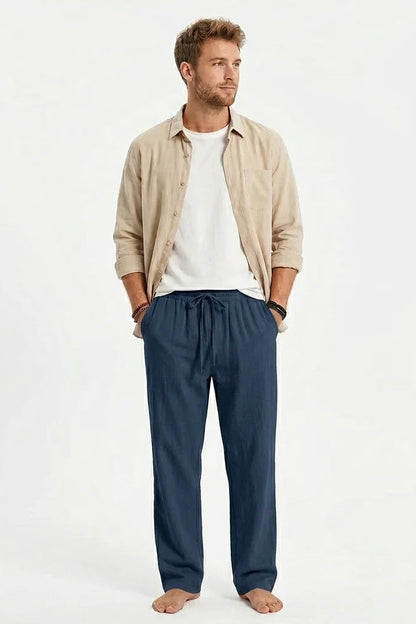 Men’s Linen Trousers – Breathable Casual Fit (SS25)
