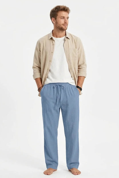 Men’s Linen Trousers – Breathable Casual Fit (SS25)