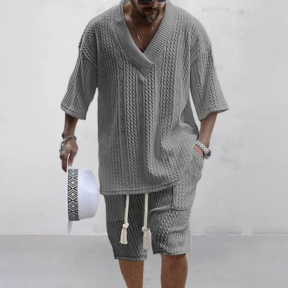 Casual V-Neck Set
