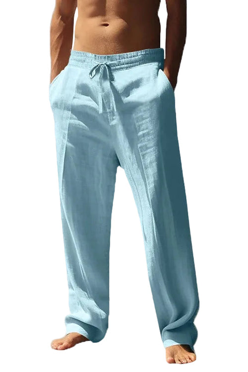Men’s Casual Linen Trousers – Relaxed Outdoor Fit