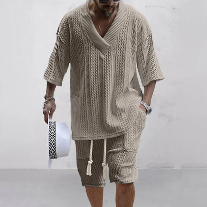 Casual V-Neck Set