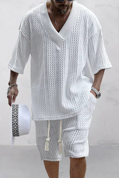 Casual V-Neck Set