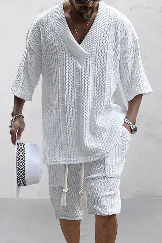Casual V-Neck Set