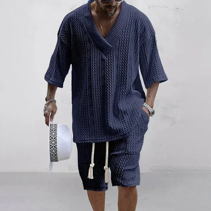 Casual V-Neck Set